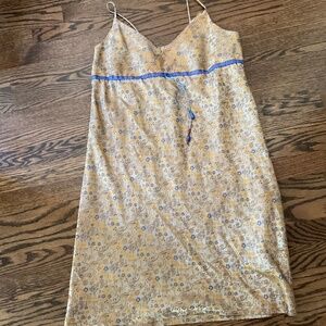 Custom made dress gold/blue size M